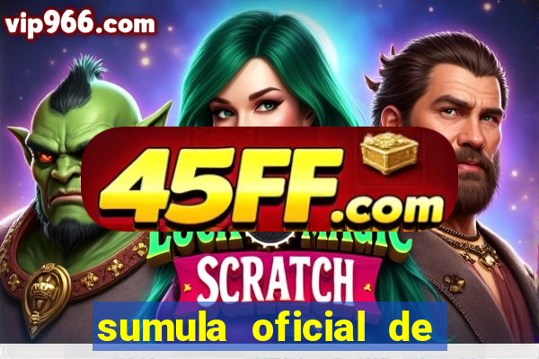 sumula oficial de futebol 7 society excel